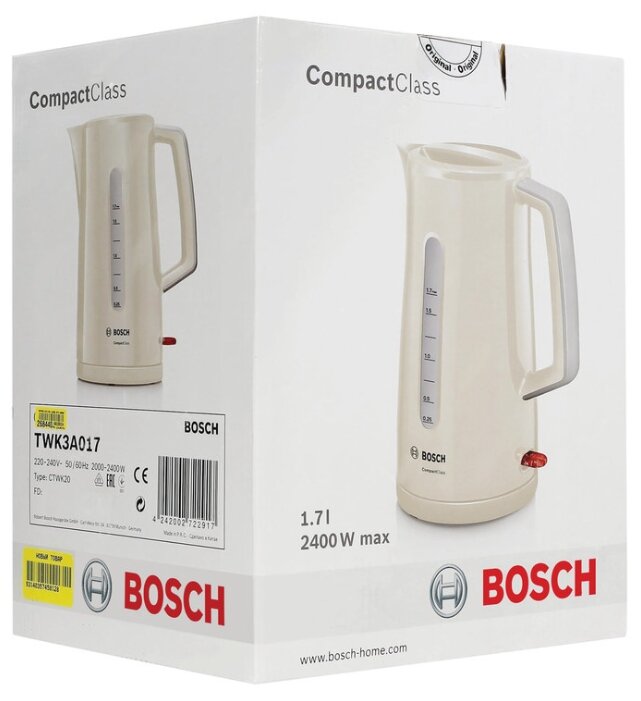 Чайник Bosch TWK 3A011/3A013/3A014/3A017, бежевый
