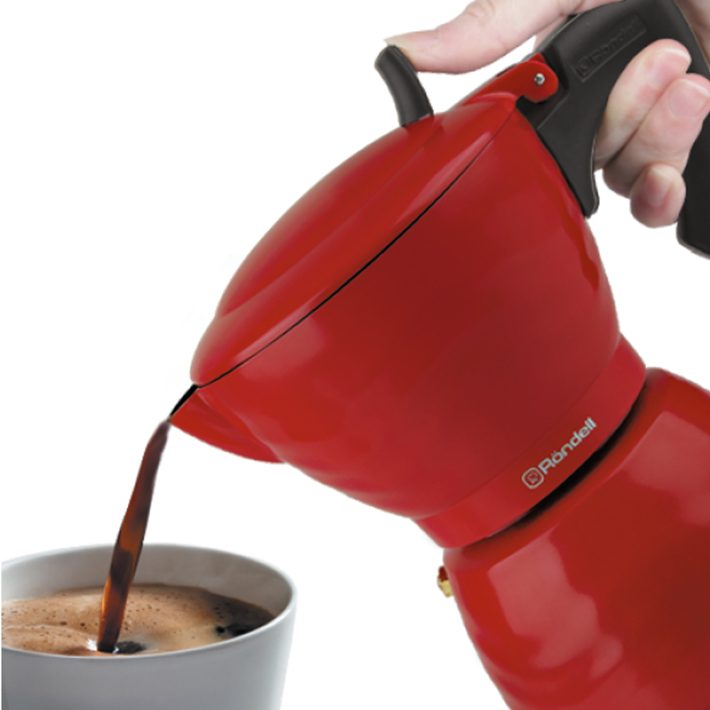 Кофеварка гейзерная Rondell 844-RDA Fiero 6 чашек, красный