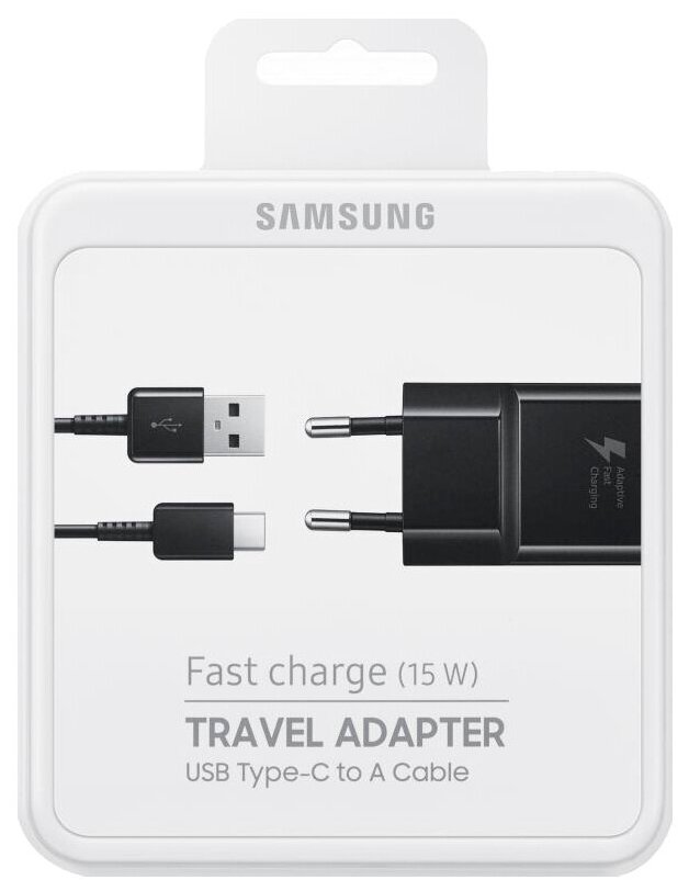 Сетевая зарядка Samsung EP-TA20 + кабель USB Type-C