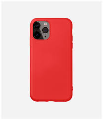 Накладка силиконовая Breaking Soft Touch с микрофиброй для iPhone 14 Pro (Красный)