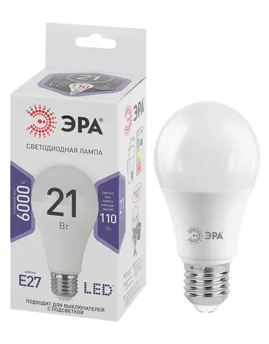 Лампа светодиодная  ЭРА LED A65-21W-860-E27