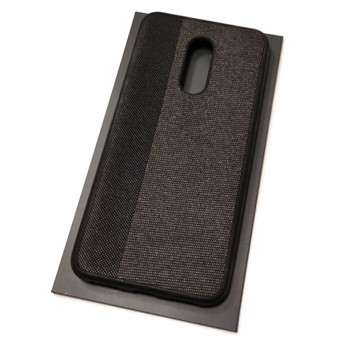 Силикон Xiaomi Redmi 5 Ткань с полосой черный
