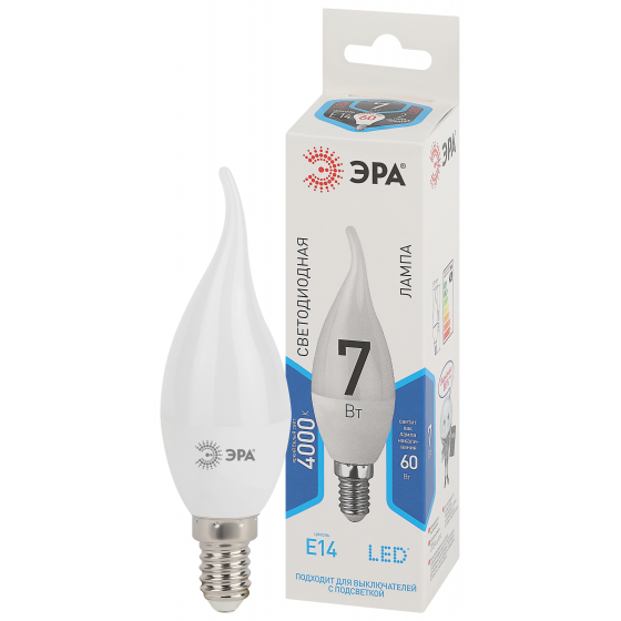 Лампа светодиодная  ЭРА LED std BXS-7w-840-E14