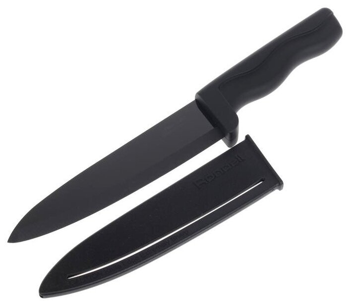 Нож универсальный Rondell Glanz Black, лезвие 15 см, черный