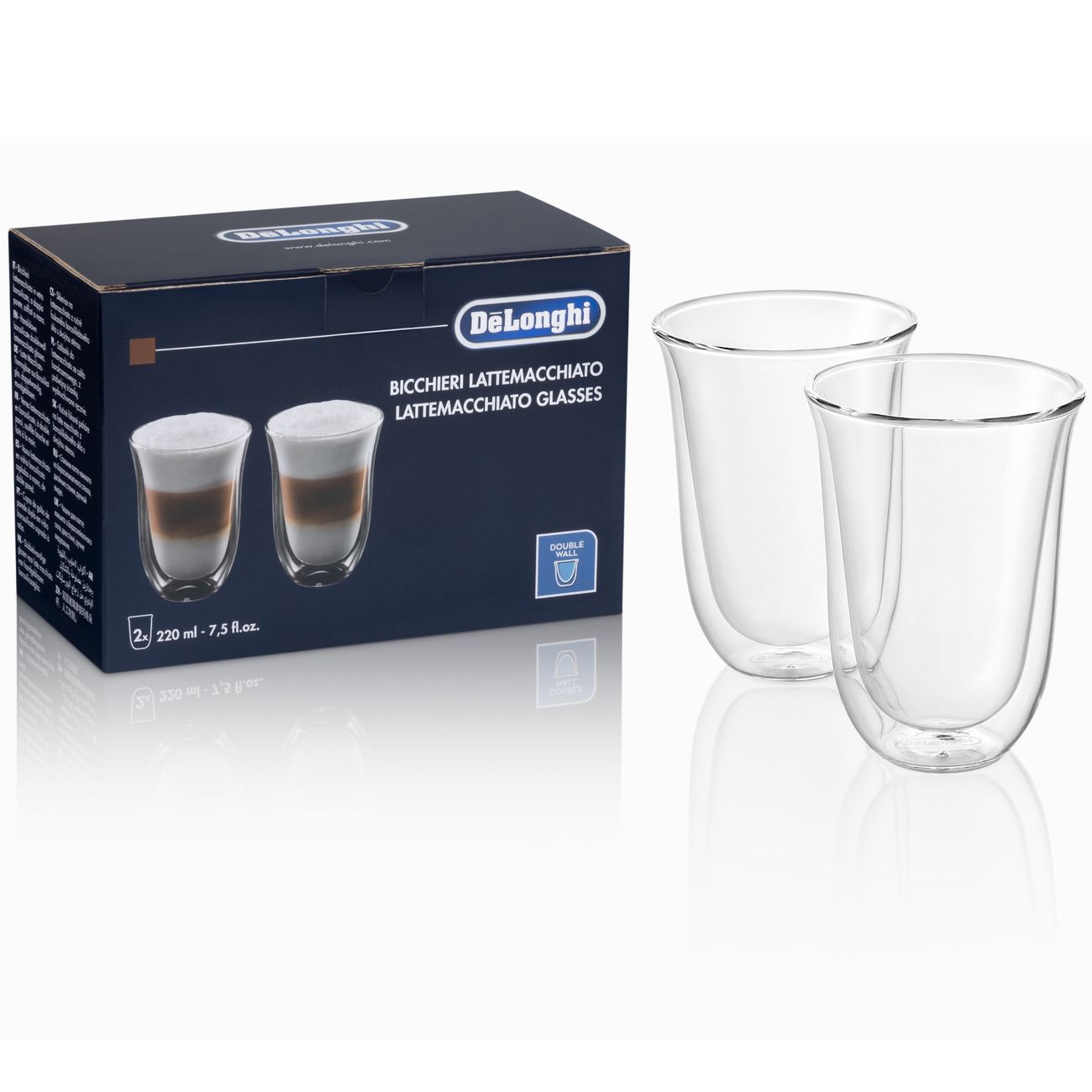 Чашки для латте Delonghi DLSC 312 прозрачные