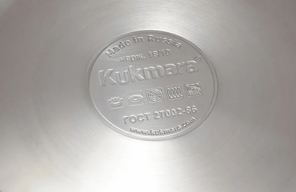 Kukmara Сотейник линии "SAFIA" 4,8л.д.28см, со стекл.крышкой SF-STP4828G, стальной