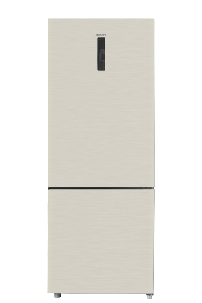 Двухкамерный холодильник Kraft KF-NF720GD, бежевый