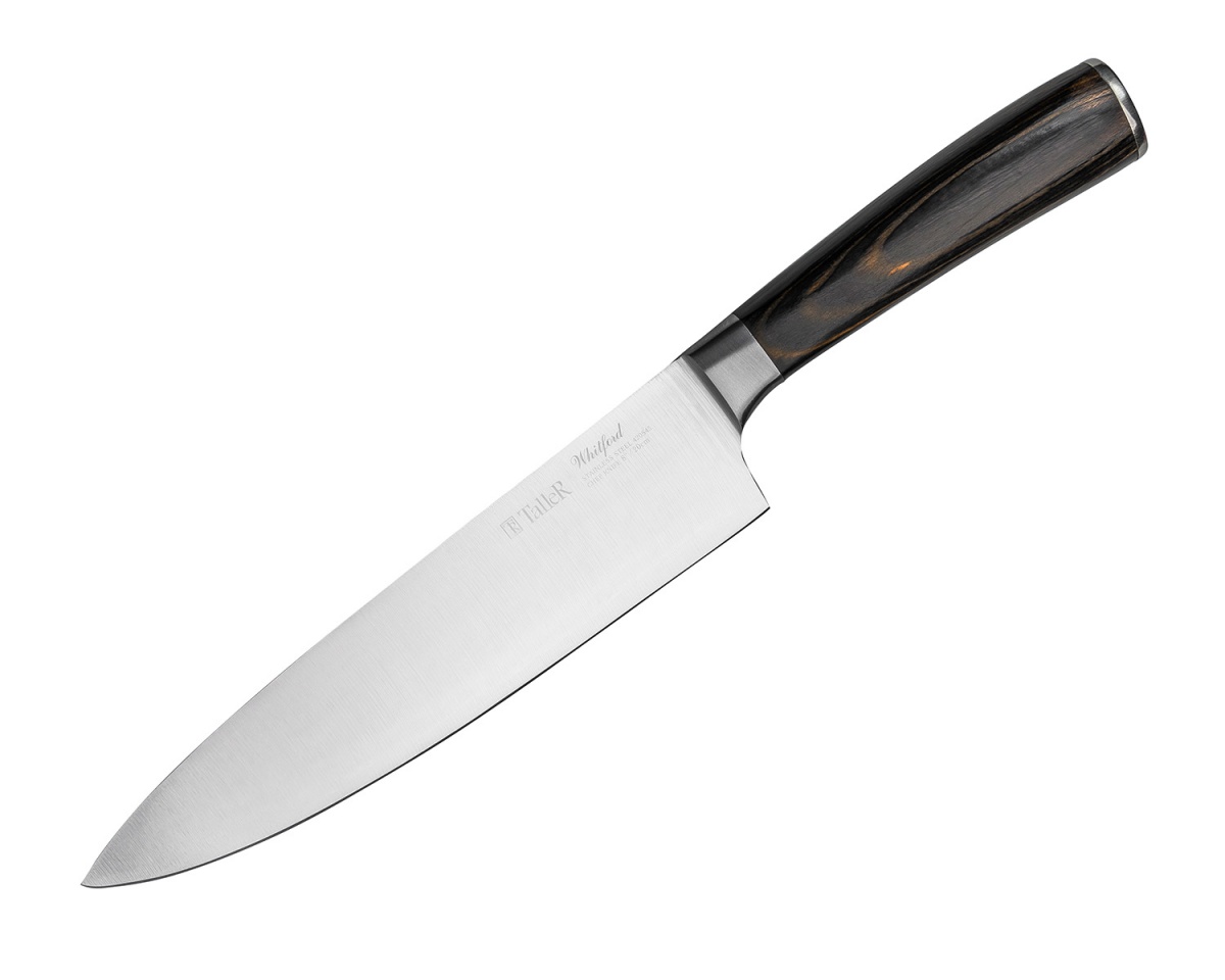 Нож поварской TalleR TR-22046 Уитфорд, серебристый/коричневый