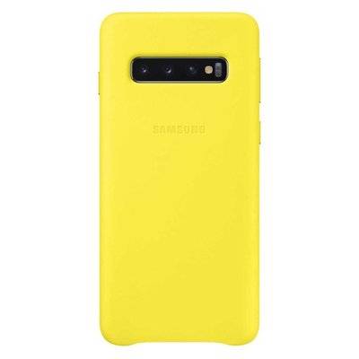 Чехол (клип-кейс) для Samsung Galaxy S10 Leather Cover желтый