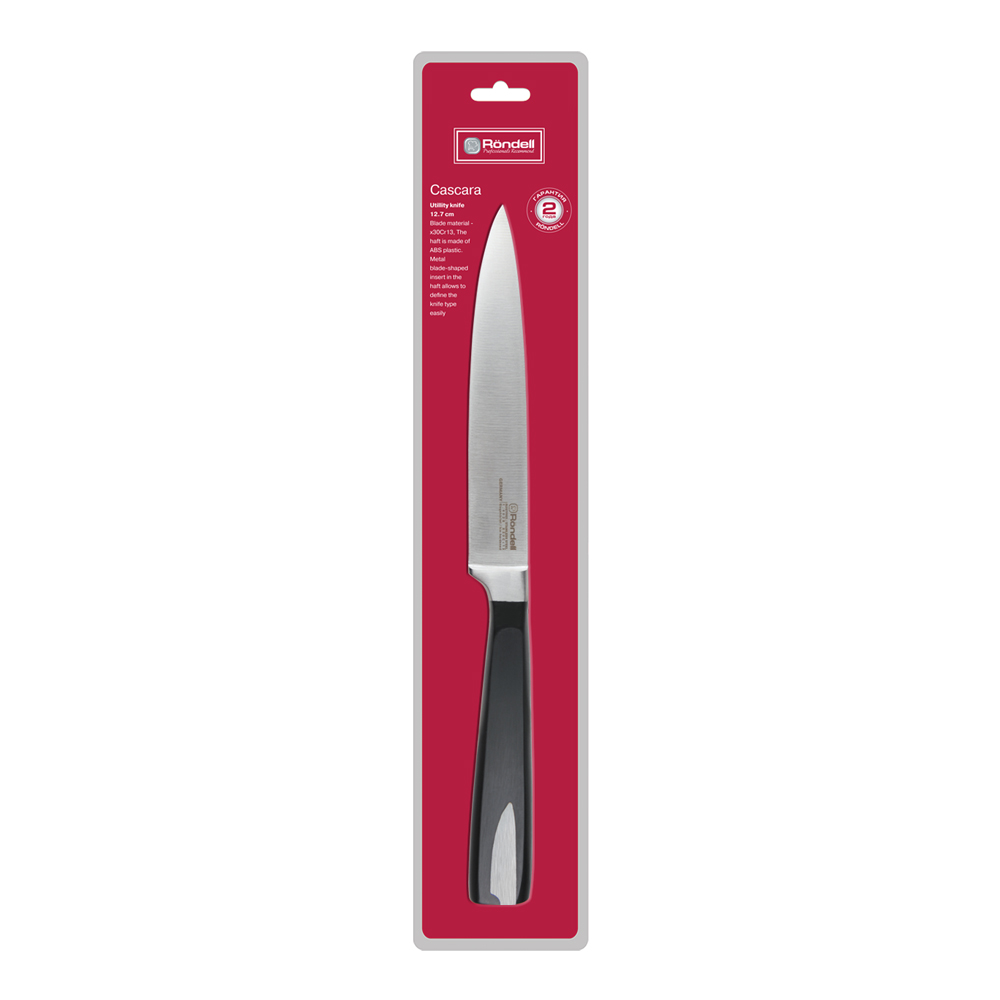 Нож универсальный Rondell 688-RD Cascara 12,7 см, черный