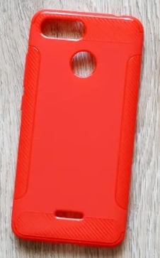 Силикон Xiaomi Redmi 6 с Карбон вставками красный