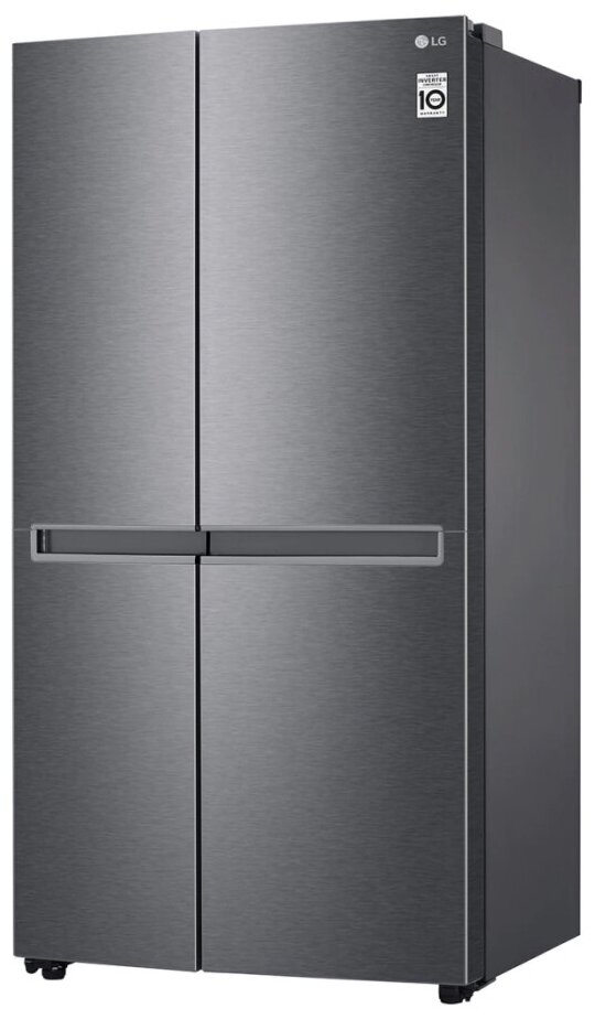 Холодильник LG GC-B257JLYV с инверторным компрессом, серый
