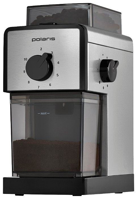Кофемолка Polaris PCG 1620, черный/серебристый