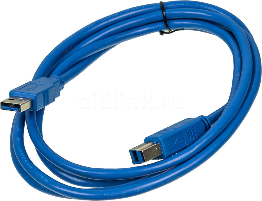 Кабель удлинитель Buro USB 2.0 AM/BM 1.8m синий
