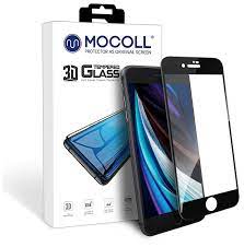 Стекло защитное MOCOLL, полноразмерное для iPhone SE 2020 3D MIX Черное (серия Pearl)