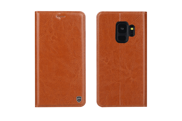 Чехол-крышка Santa Barbara кожа-ткань Samsung A6 (2018) коричневая ()